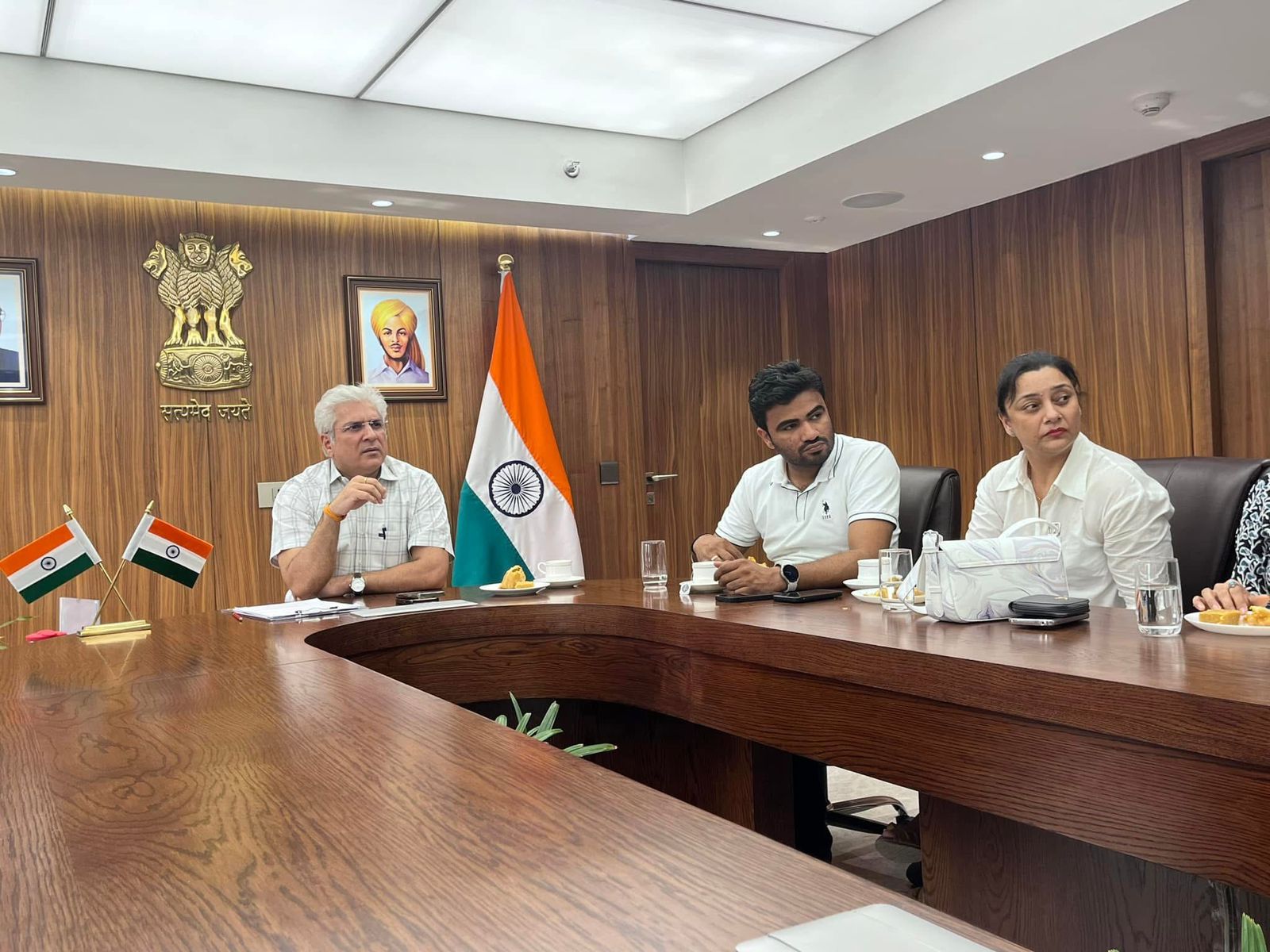 During a PR Presentation in Delhi Secretariat with Cabinet Minister Kailash Gehlot
