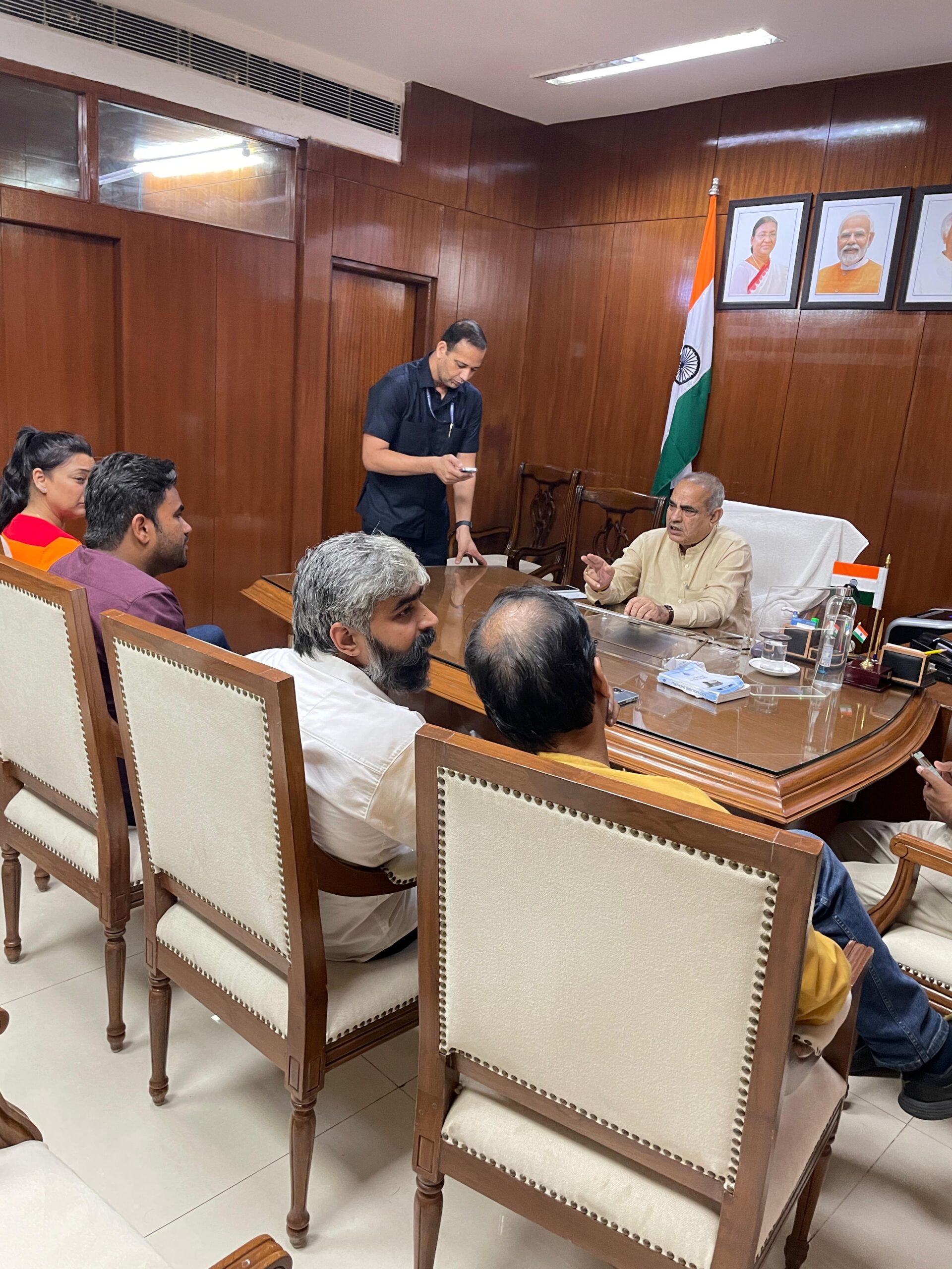 Deligation of SHOUT IT with Cabinet Minister Sh Moolchand Sharma at Chandigarh Haryana Secretariat
