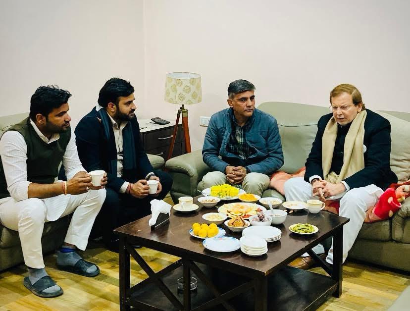 Invited Dr Arvind Sharma, former MP and present Cabinet Minister , Haryana for lunch at Delhi Office